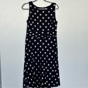 Chaps Polka Dot Sleeveless Dress